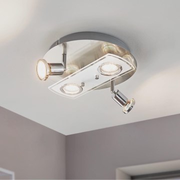 Eglo 32001 - LED-taklampa PAWEDO 1 4xGU10-LED/3W/230V