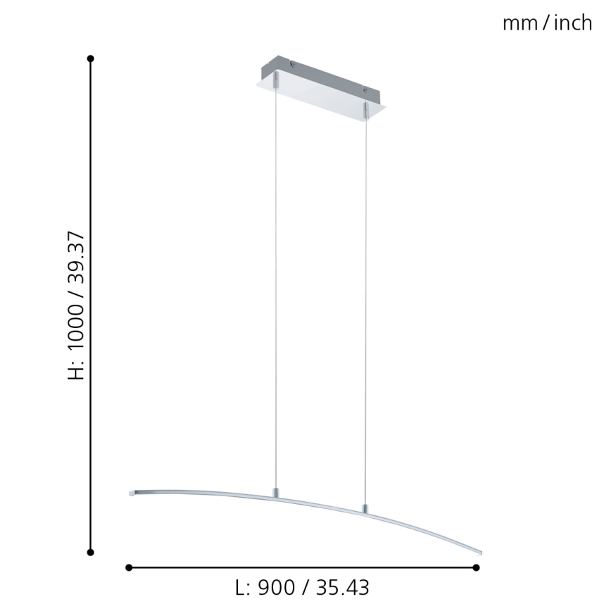 Eglo 32048 - LED Ljuskrona LASANA LED/14W/230V