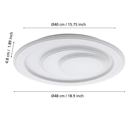 Eglo  - LED taklampa LED/21W/230V diameter 48 cm