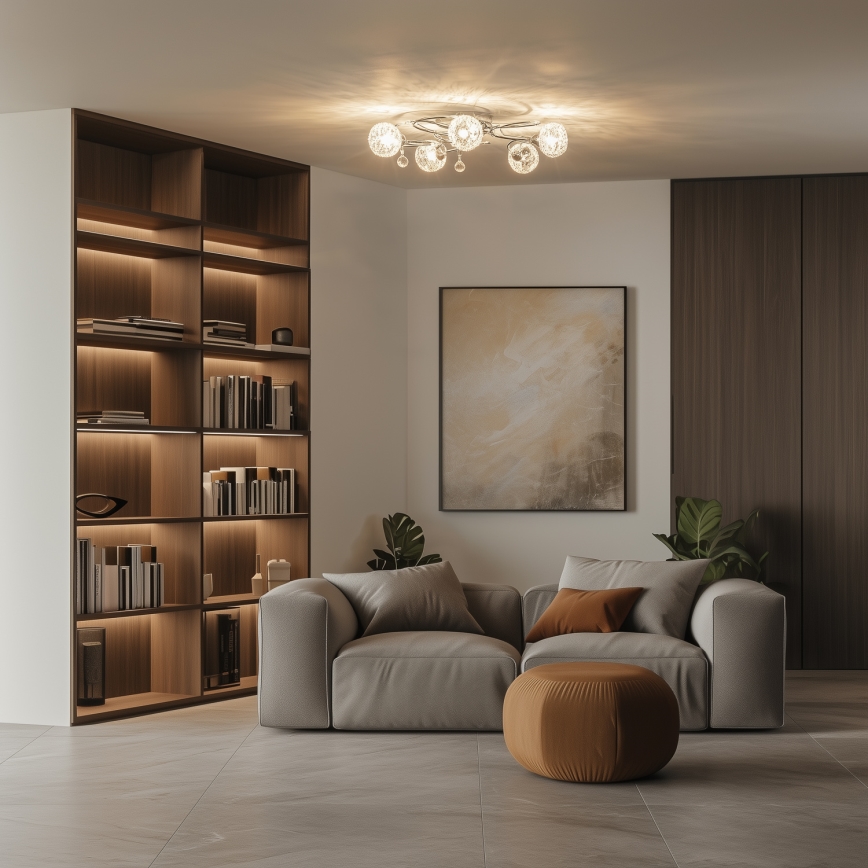 Eglo 32103 - LED ytmonterad ljuskrona VELAGO 5xG9/33W/230V blank krom