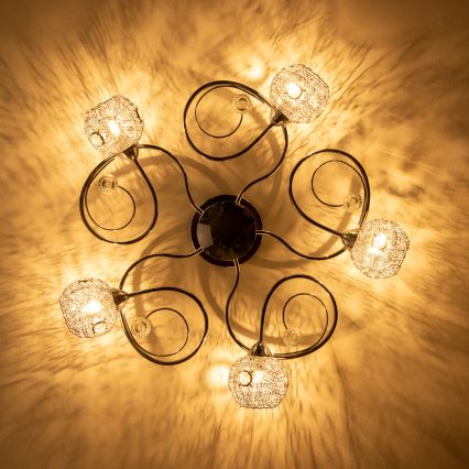 Eglo 32103 - LED ytmonterad ljuskrona VELAGO 5xG9/33W/230V blank krom