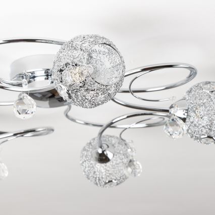 Eglo 32103 - LED ytmonterad ljuskrona VELAGO 5xG9/33W/230V blank krom