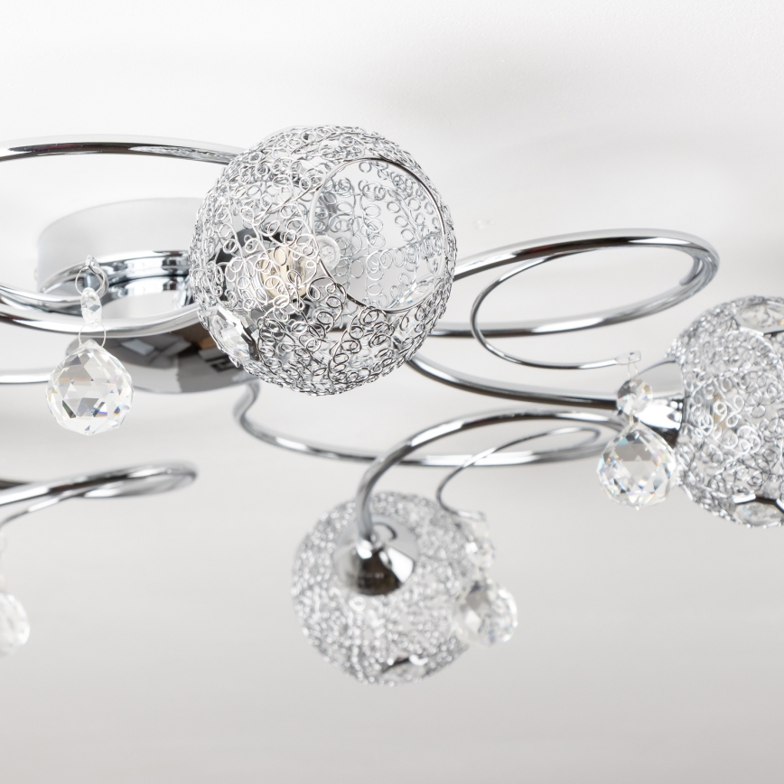 Eglo 32103 - LED ytmonterad ljuskrona VELAGO 5xG9/33W/230V blank krom