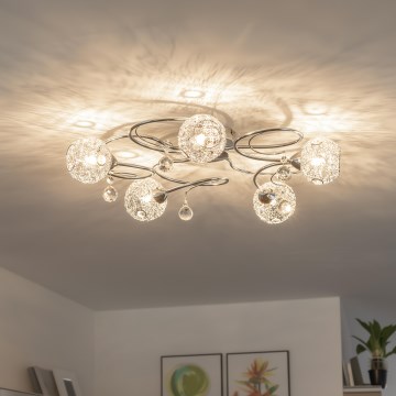 Eglo 32103 - LED ytmonterad takkrona VELAGO 5xG9/33W/230V blank krom