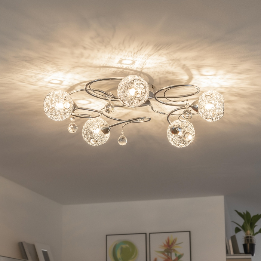 Eglo 32103 - LED ytmonterad takkrona VELAGO 5xG9/33W/230V blank krom