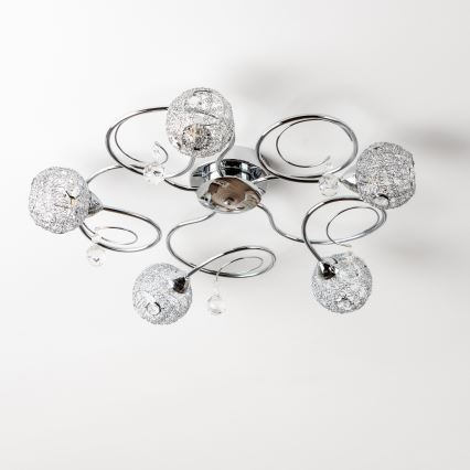 Eglo 32103 - LED ytmonterad takkrona VELAGO 5xG9/33W/230V blank krom