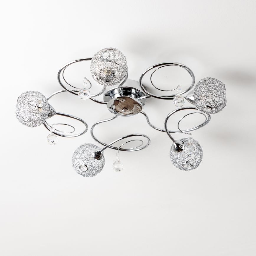 Eglo 32103 - LED ytmonterad takkrona VELAGO 5xG9/33W/230V blank krom