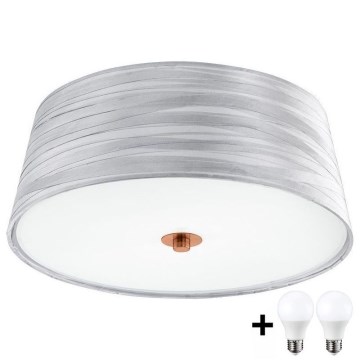 Eglo 32111- LED taklampa FONSEA 1 2xE27/9W/230V silver/koppar