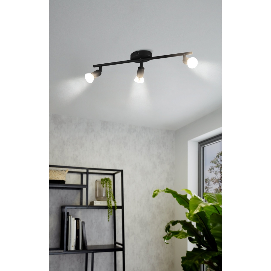 Eglo - LED spotlight 3xGU10/2,8W/230V 3000K svart