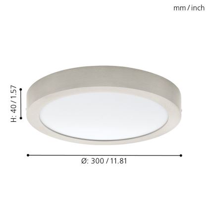 Eglo 32443 - LED-taklampa FUEVA 1, 24W/230V, Ø 30 cm