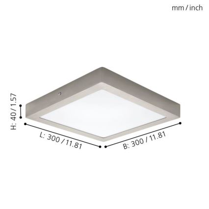 Eglo 32446 - LED Takbelysning FUEVA 1 LED/24W/230V