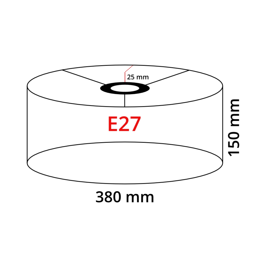 Eglo 32471 - Universal lampskärm TUNJA E27 diameter 38 cm vit