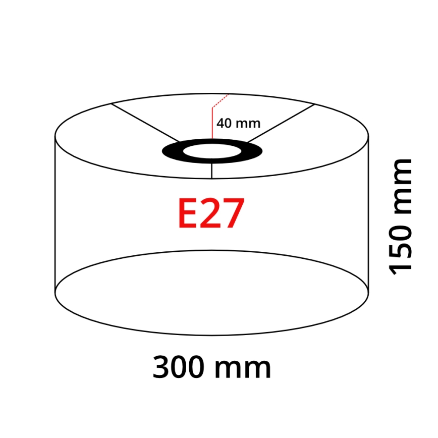 Eglo 32481 - Universal lampskärm TUNJA E27 diameter 30 cm svart/koppar