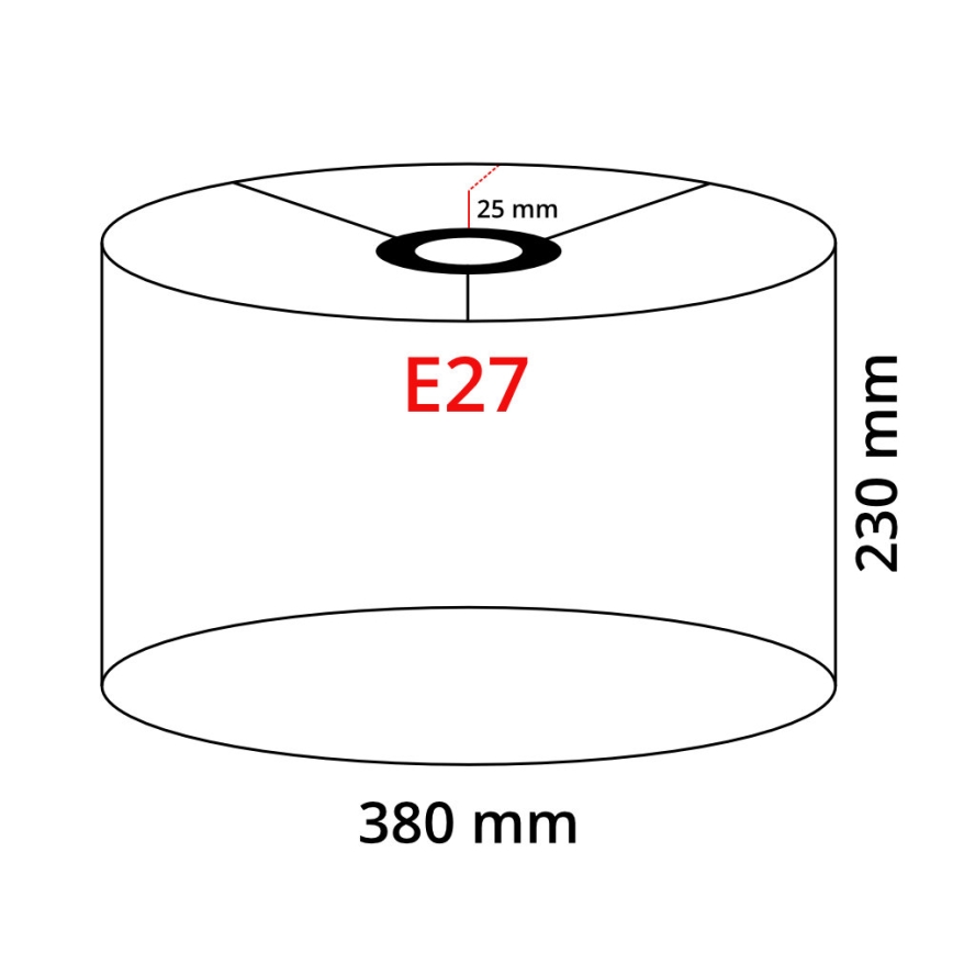 Eglo 32484 - Universal lampskärm TUNJA E27 diameter 38 cm grå