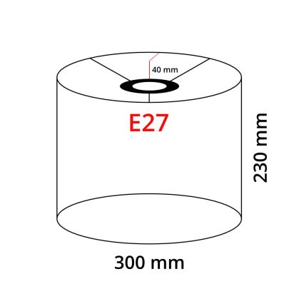 Eglo 32489 - Universal lampskärm TUNJA E27 diameter 30 cm grå
