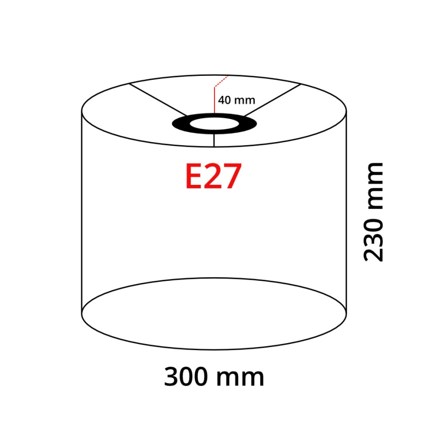 Eglo 32489 - Universell lampskärm TUNJA E27 Ø 30 cm, grå