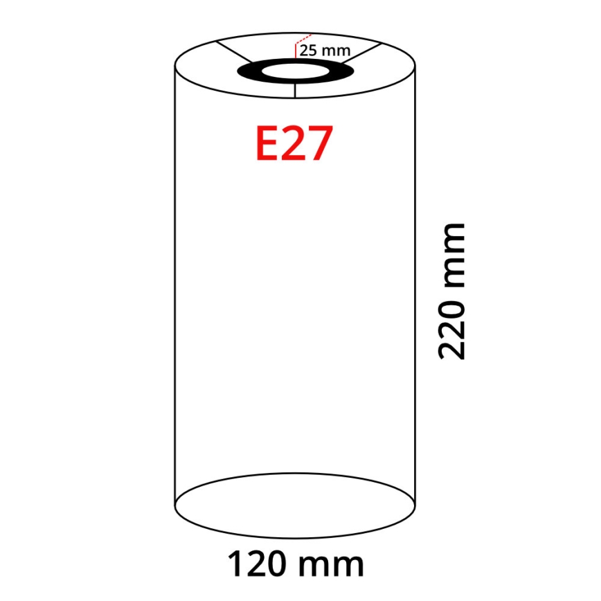 Eglo 32498 - Universal lampskärm TUNJA E27 diameter 12 cm vit