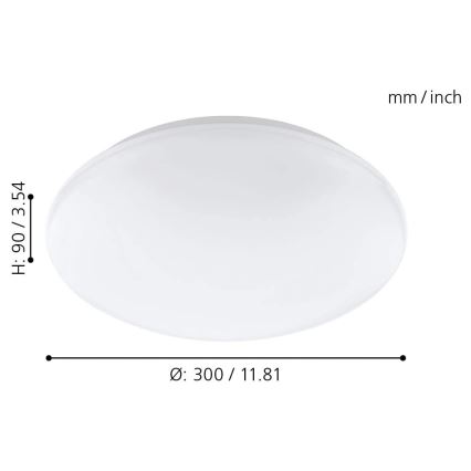 Eglo - LED RGB Dimbar vägg- och taklampa GIRON-C LED/17W/230V