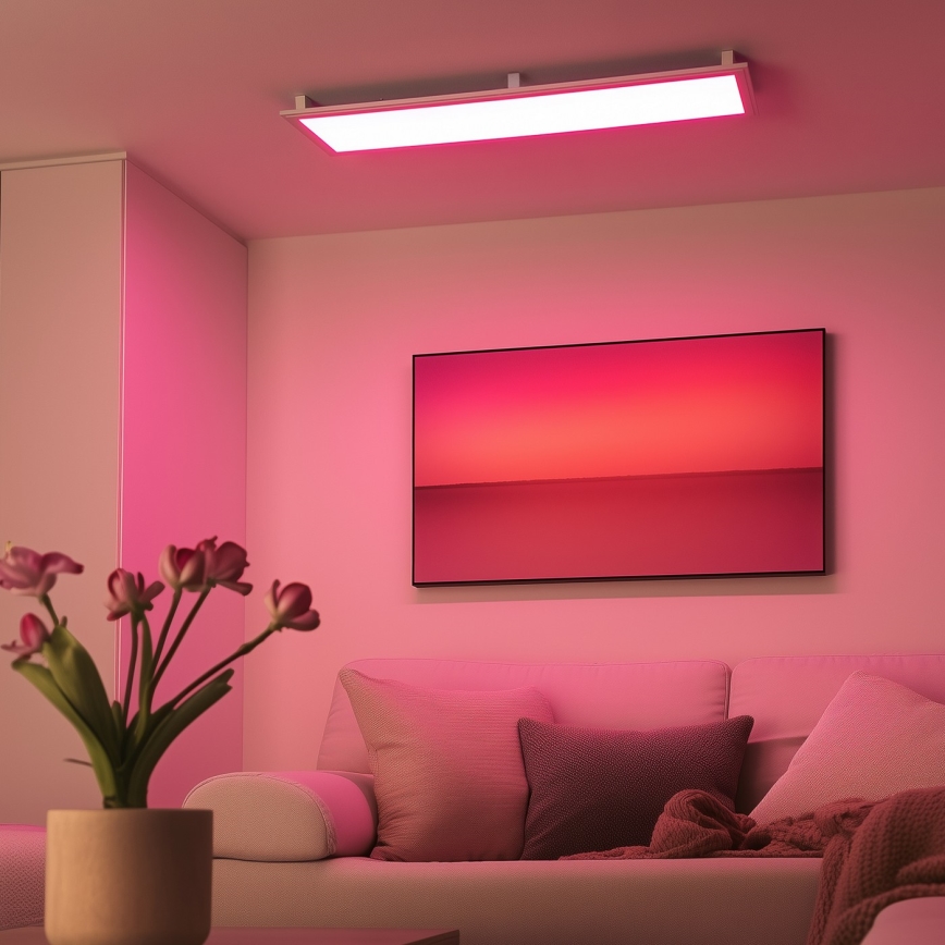 Eglo 32734 - LED RGBW Ljusreglerad fäst/infälld panel 2i1 SALOBRENA-C LED/34W/230V vit + fjärrkontroll