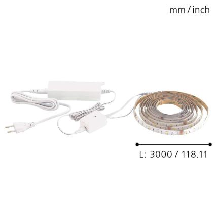 Eglo 32741 - LED-slinga 3m ljusslinga-C LED-RGB/11,4W/230