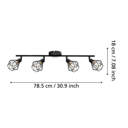 Eglo 32767 - LED Spotlight ZAPATA 4xG9/3W/230V