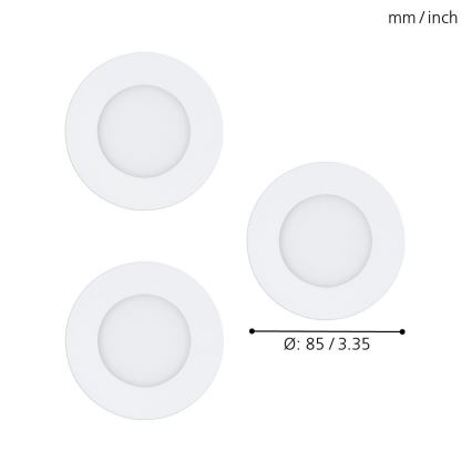 Eglo - ET 3x LED RGB Ljusreglerad upphängd taklampa FUEVA-C 1xLED/3W/230V