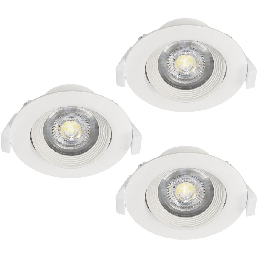 Eglo - SET 3x Infälld Belysning SARTIANO 1xLED/5W/230V