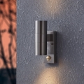 Eglo 32898 - LED Utomhus Väggbelysning med sensor RIGA 5 2xGU10/3W/230V