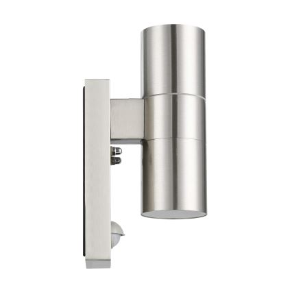 Eglo 32898 - LED Utomhus Väggbelysning med sensor RIGA 5 2xGU10/3W/230V