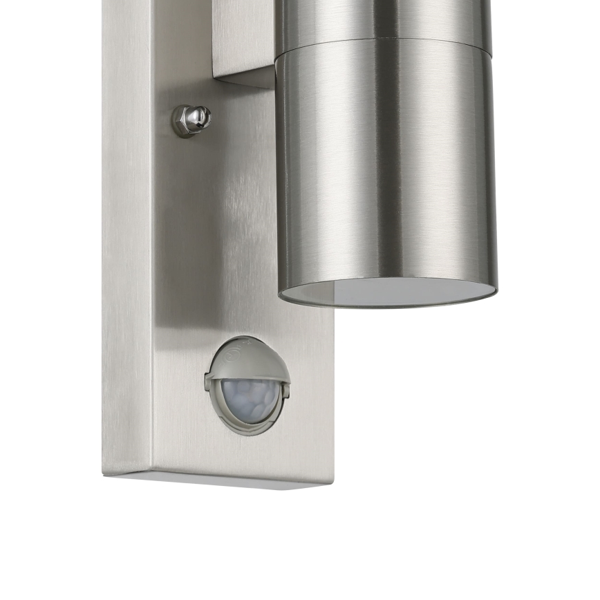Eglo 32898 - LED Utomhus Väggbelysning med sensor RIGA 5 2xGU10/3W/230V