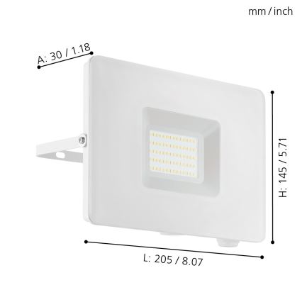 Eglo 33155 - LED spotlight FAEDO 3 LED/50W/230V