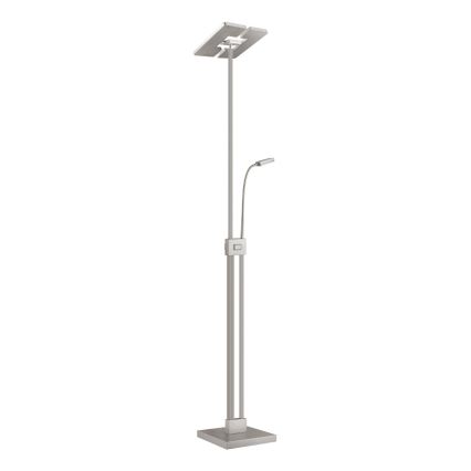 Eglo 33182 - LED Dimbar golvlampa SOLANO 1xLED/26W/230V +1xLED/3,2W 3000K matt krom