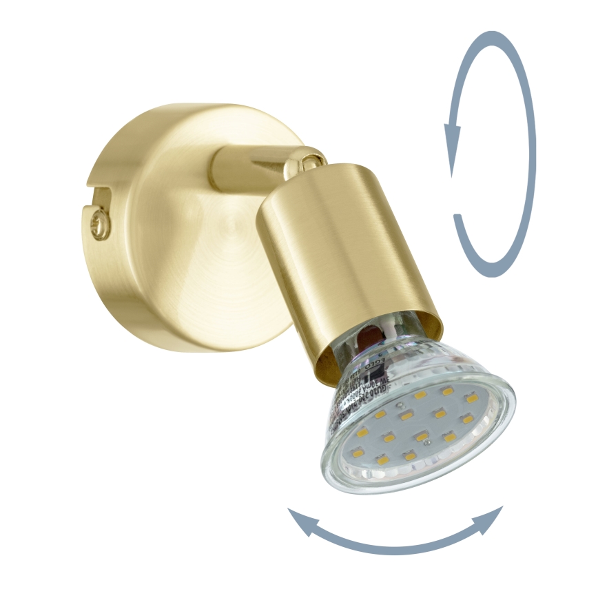 Eglo - LED väggspotlight 1xGU10/2,8W/230V 3000K guld