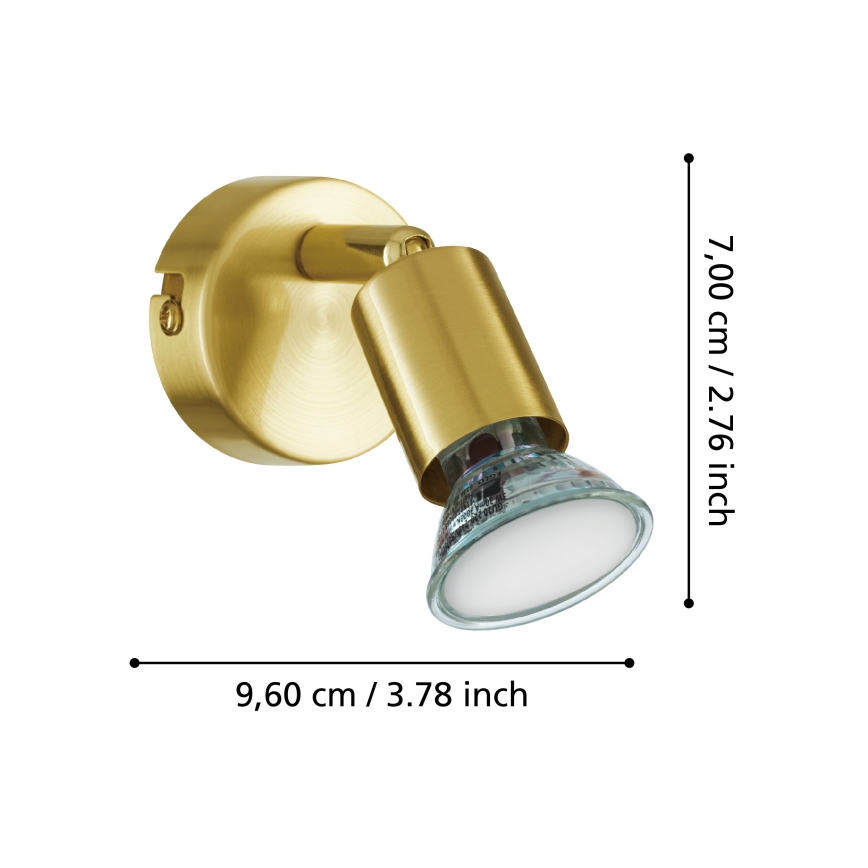 Eglo - LED väggspotlight 1xGU10/2,8W/230V 3000K guld