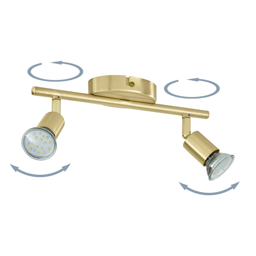 Eglo - LED spotlight 2xGU10/2,8W/230V 3000K guld