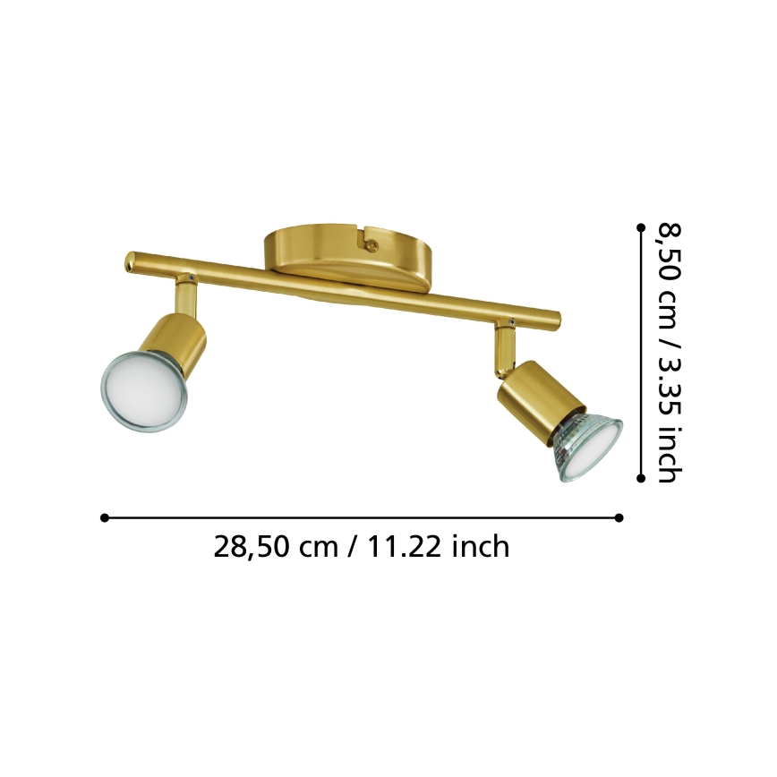 Eglo - LED spotlight 2xGU10/2,8W/230V 3000K guld