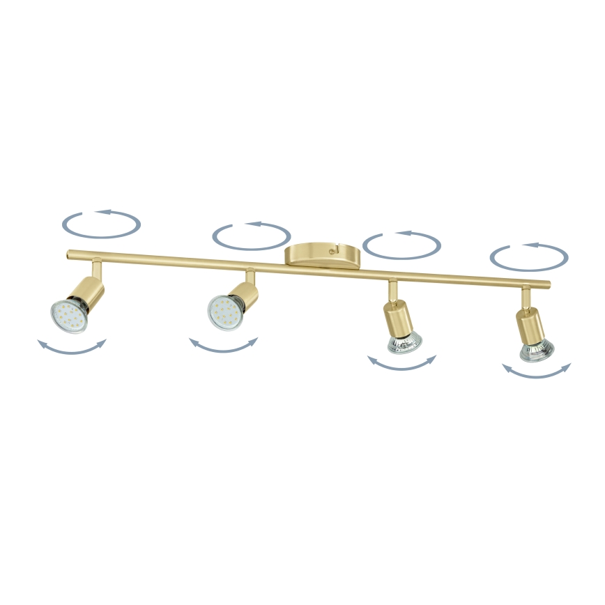 Eglo - LED spotlight 4xGU10/2,8W/230V 3000K guld