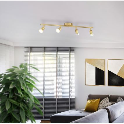 Eglo - LED spotlight 4xGU10/2,8W/230V 3000K guld