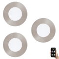 Eglo 33216 - KIT 3x LED RGBW Ljusreglerad upphängd taklampa FUEVA-C LED/3W/230V