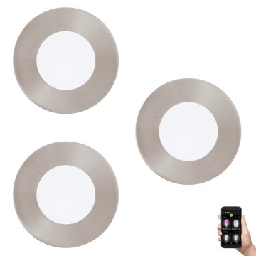 Eglo 33216 - KIT 3x LED RGBW Ljusreglerad upphängd taklampa FUEVA-C LED/3W/230V