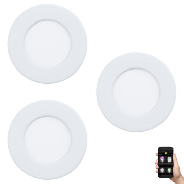 Eglo 33217 - KIT 3xLED RGBW Ljusreglerad upphängd taklampa FUEVA LED/3W/230V