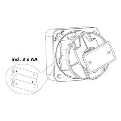 Eglo 33236 - Utomhuslampa med rörelsesensor CONNECT SENSOR 3xAA 12 m vit IP44