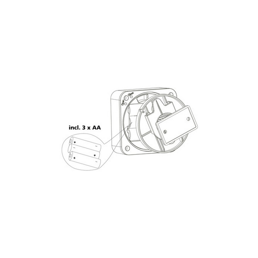 Eglo 33236 - Utomhuslampa med rörelsesensor CONNECT SENSOR 3xAA 12 m vit IP44