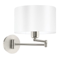 Eglo 33269 - Vägglampa PASTERI 1xE27/60W/230V matt krom/vit
