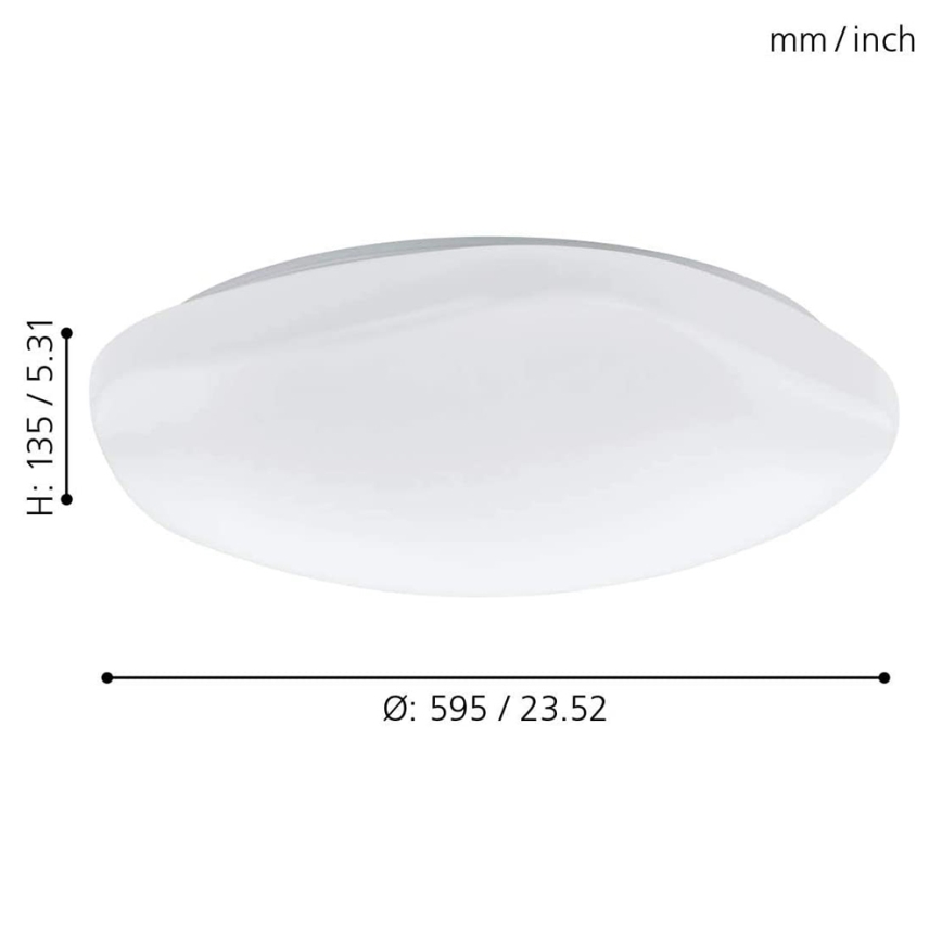 Eglo 33272 - LED RGBW Dimbar taklampa TOTARI-C LED/34W/230V 2700-6500K vit + fjärrkontroll