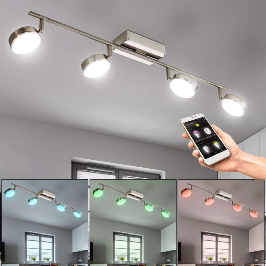 Eglo 33274 - LED RGBW Dimbar spotlight CORROPOLI-C 4xLED/5W/230V