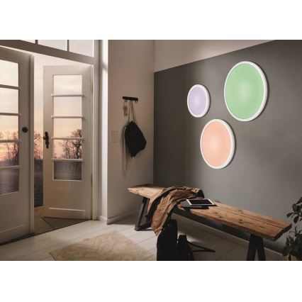 Eglo 33341 - LED RGBW dimbar taklampa SARSINA‑C LED/16 W/230 V 2700–6500 K Ø 30 cm + fjärrkontroll