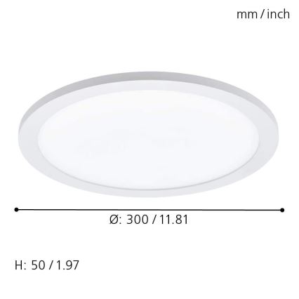 Eglo 33341 - LED RGBW dimbar taklampa SARSINA‑C LED/16 W/230 V 2700–6500 K Ø 30 cm + fjärrkontroll