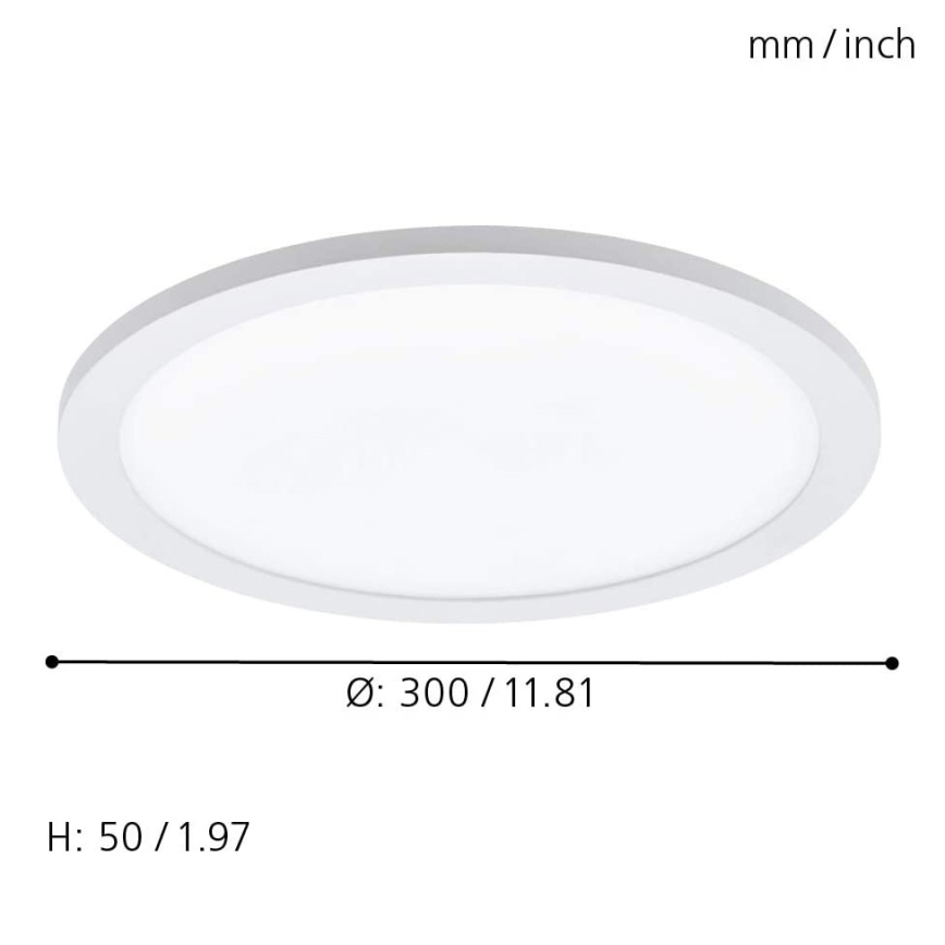 Eglo 33341 - LED RGBW dimbar taklampa SARSINA‑C LED/16 W/230 V 2700–6500 K Ø 30 cm + fjärrkontroll
