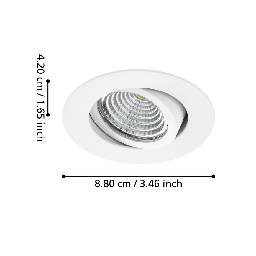 Eglo - KIT 3xLED Ljusreglerad belysning 3xLED/6W/230V vit